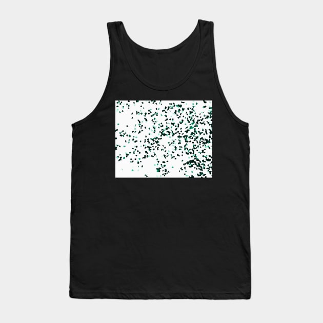 Blue Green Crystals Geometric Pattern Tank Top by SpieklyArt